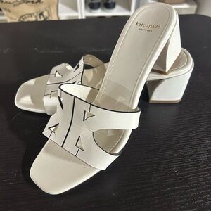 Kate Spade Cream Block Heel Sandals